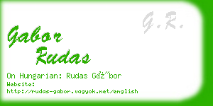 gabor rudas business card